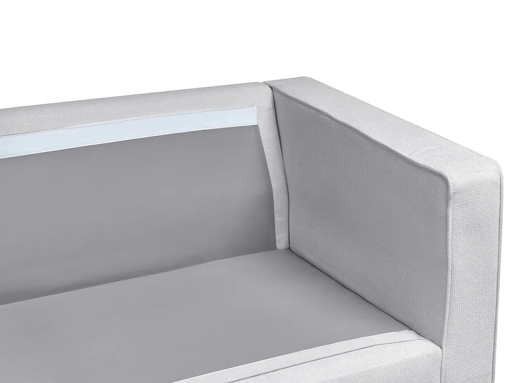 Sofa 3 Seater SAVALEN Fabric Light Grey_998123