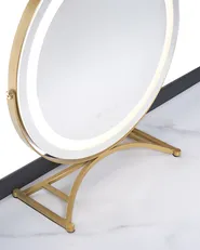 Dressing Table with Mirror and Stool SURIN LED Grey_1136220