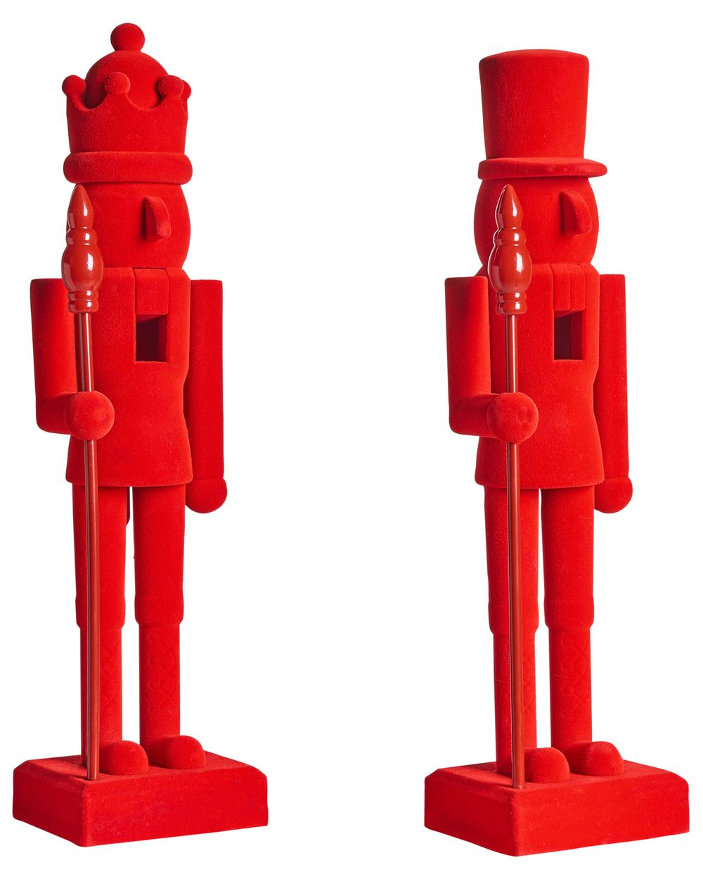 Conjunto de 2 figuras FLATEY 40 cm Cascanueces Rojo