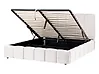 Ottoman Bed VAUVERT Fabric Off-White 140 x 200 cm (EU Double)