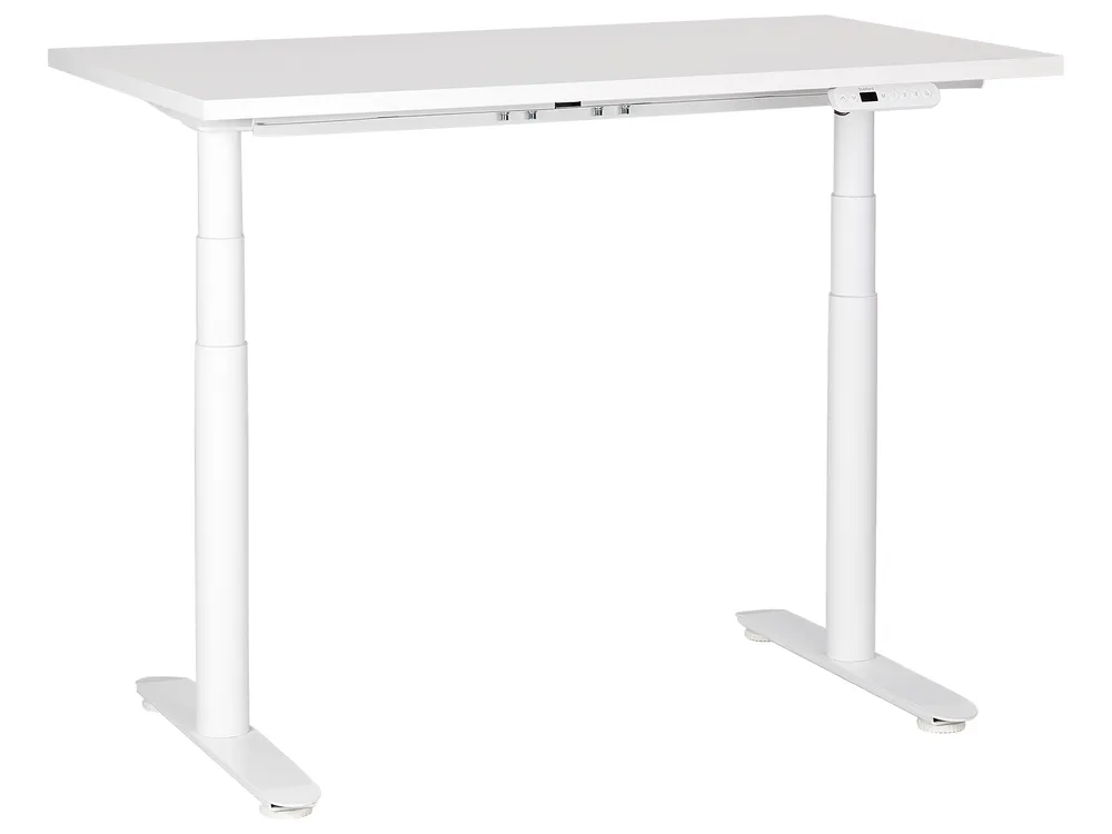 Biurko regulowane elektrycznie DESTINAS 120 cm 72 cm Biały