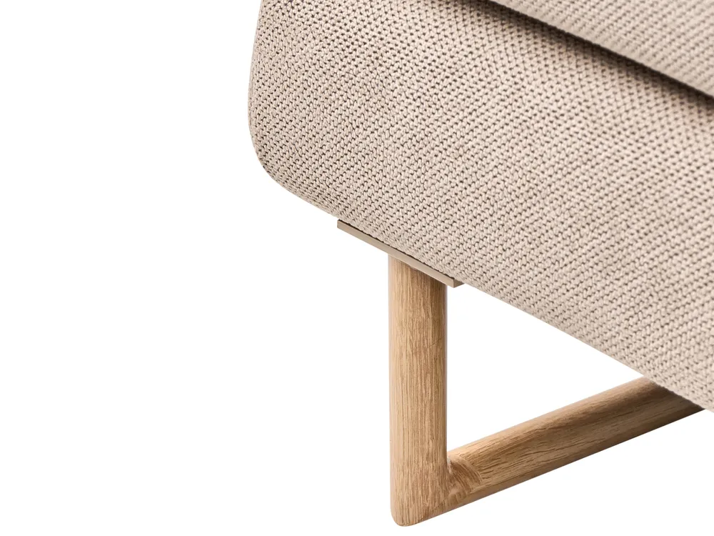 Single Sofa Bed JERSLEV Fabric Light Brown_1009916