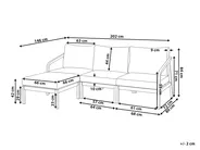 Garden Sofa with Ottoman 3 Seater RIVELLO Acacia Wood Light Brown_1156383