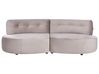 Sofa dla 3 osób LAERDAL Welur Beżowoszary