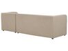 Left Hand Fabric Corner Sofa Beige LAXA_894082