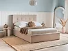 Ottoman Bed LORIENT Boucle Beige 140 x 200 cm (EU Double)
