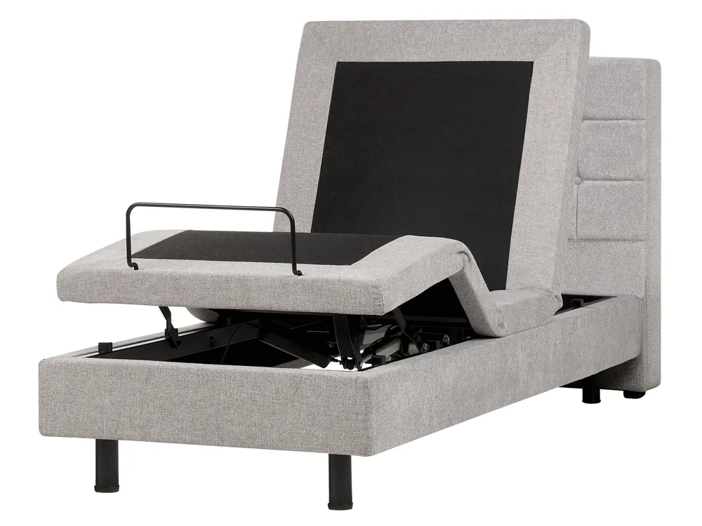 Adjustable Bed Fabric DUKE 80 x 200 cm (EU Small Single) Light Grey_973571