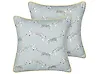 Set of 2 Decorative Cushions ARALES 45 x 45 cm Cotton Light Grey Animal Pattern