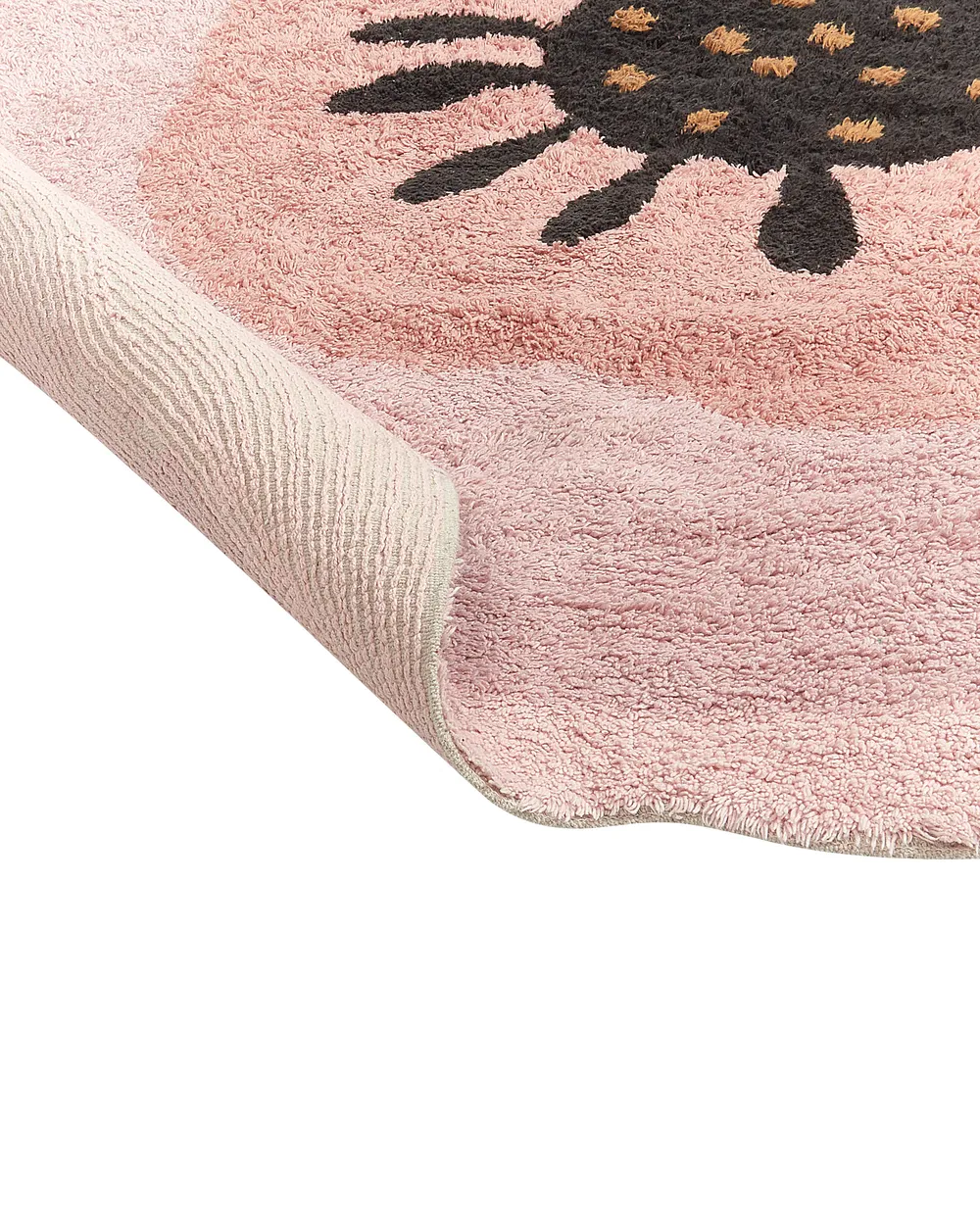 Tappeto per bambini KHARAT Rosa pastello ø 140 cm Cotone_903848