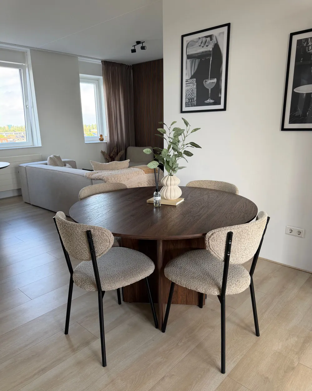 Dining Table YARRA Dark Brown 120 cm 120 cm_1175694