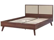 Bed Rattan MONPAZIER 140 x 200 cm (EU Double) Dark Brown_908315