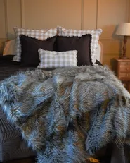 Blanket ASDAD Fabric 150 x 200 cm Brown_1051228