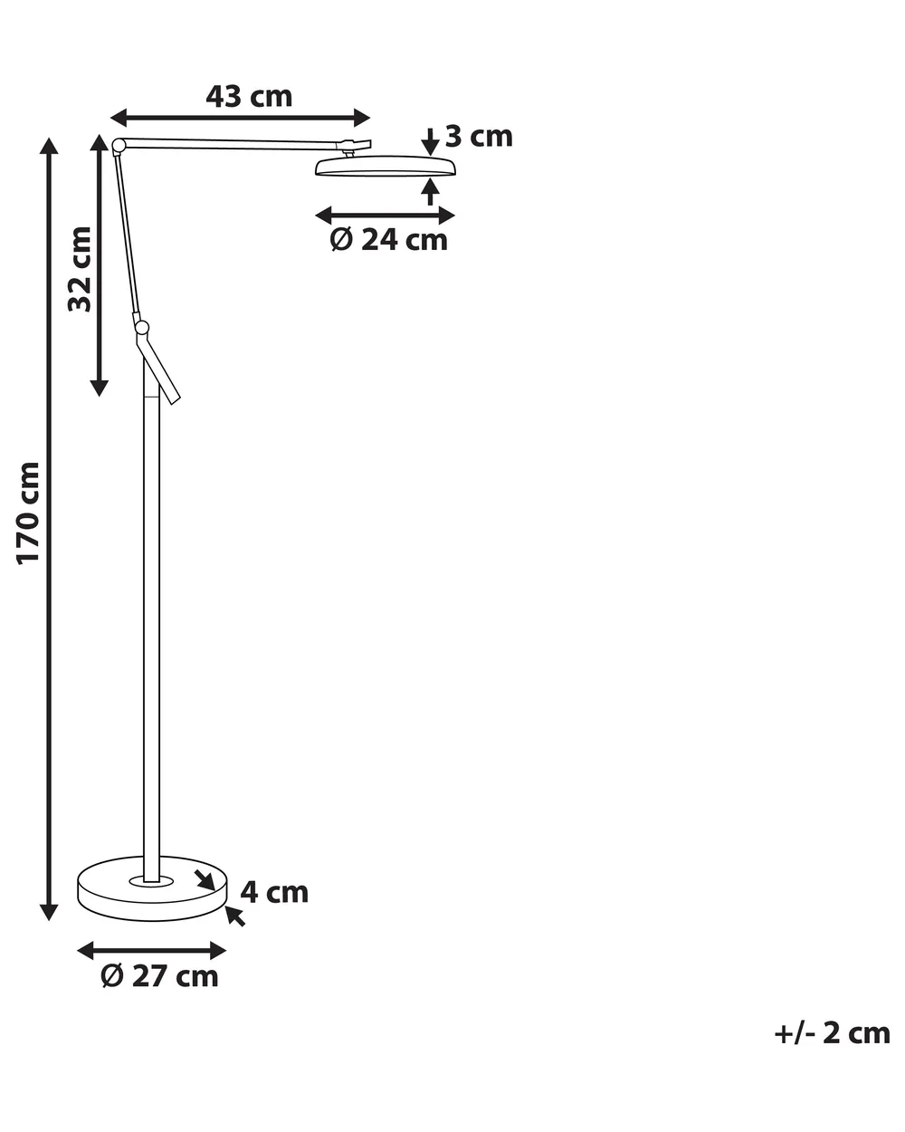 Lampada da terra a LED CARINA con dimmer Metallo Argento_855396