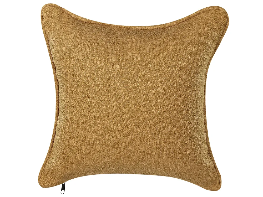 Right-Hand Chaise Longue CHEVANNES Boucle Mustard_895438
