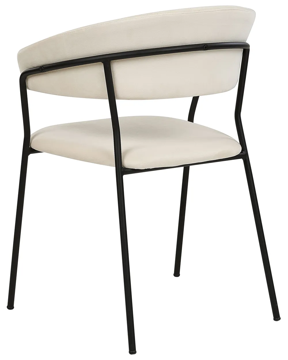 Set of 2 Dining Chairs MARIPOSA Velvet Off-White_871945