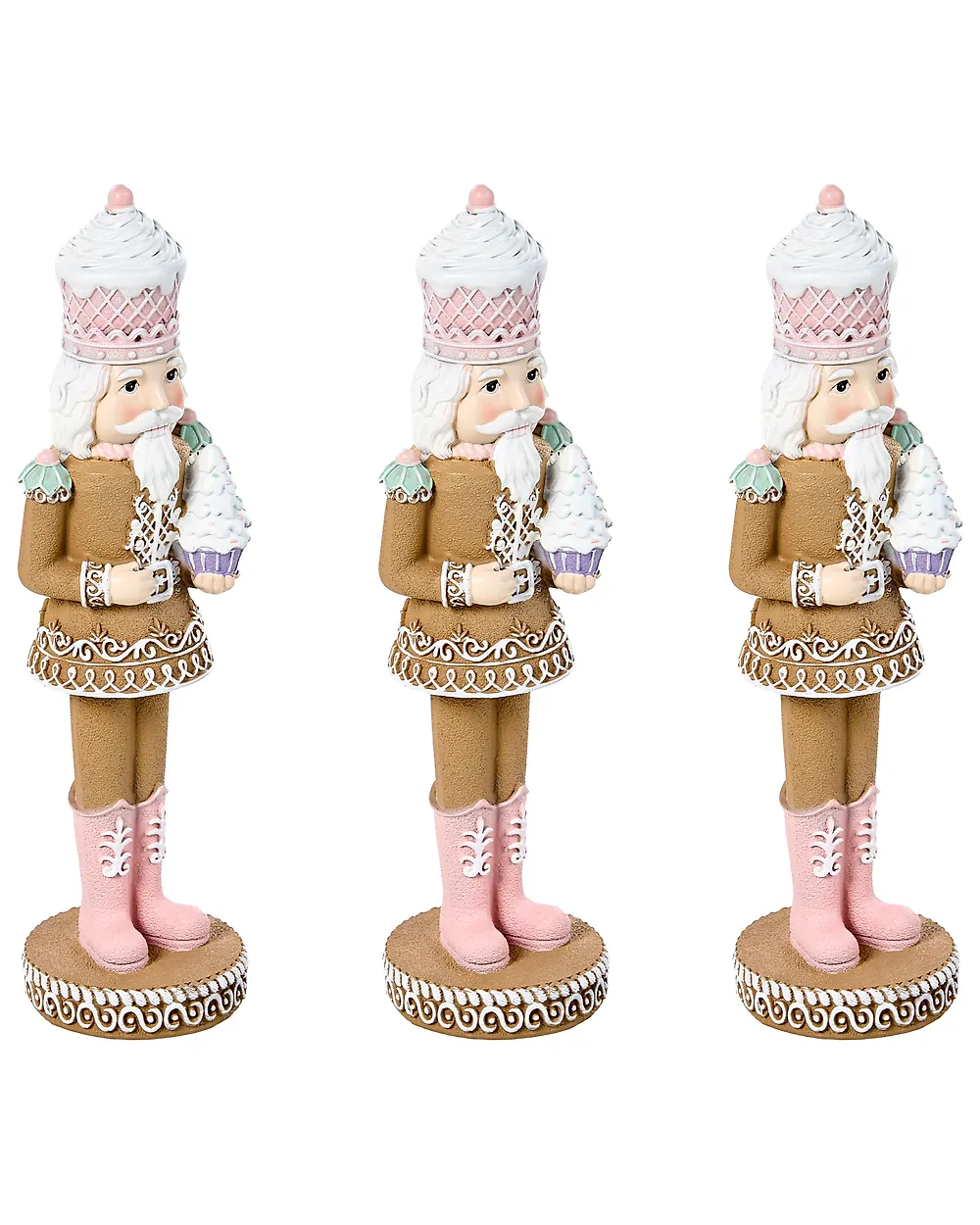 Conjunto de 3 figuras PERTTULA 31 cm Cascanueces Multicolor