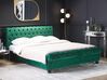 Zamatová posteľ 160 x 200 cm smaragdovozelená AVALLON_729149