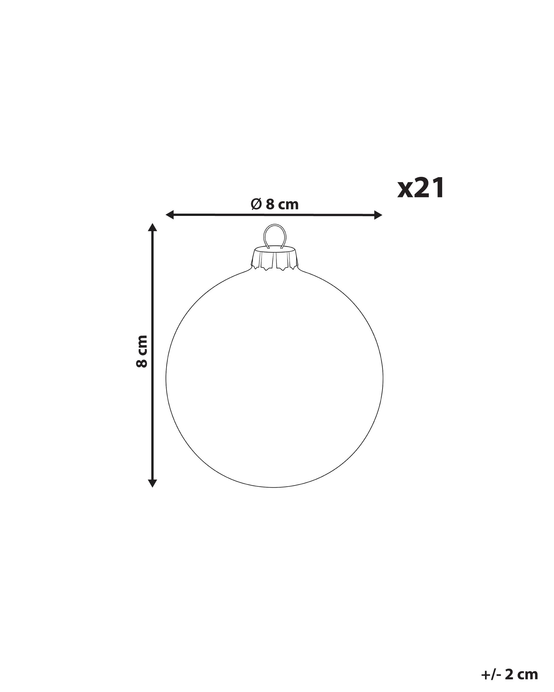 Conjunto de 21 bolas de Navidad FROSTGLOW Vidrio Blanco_1192254