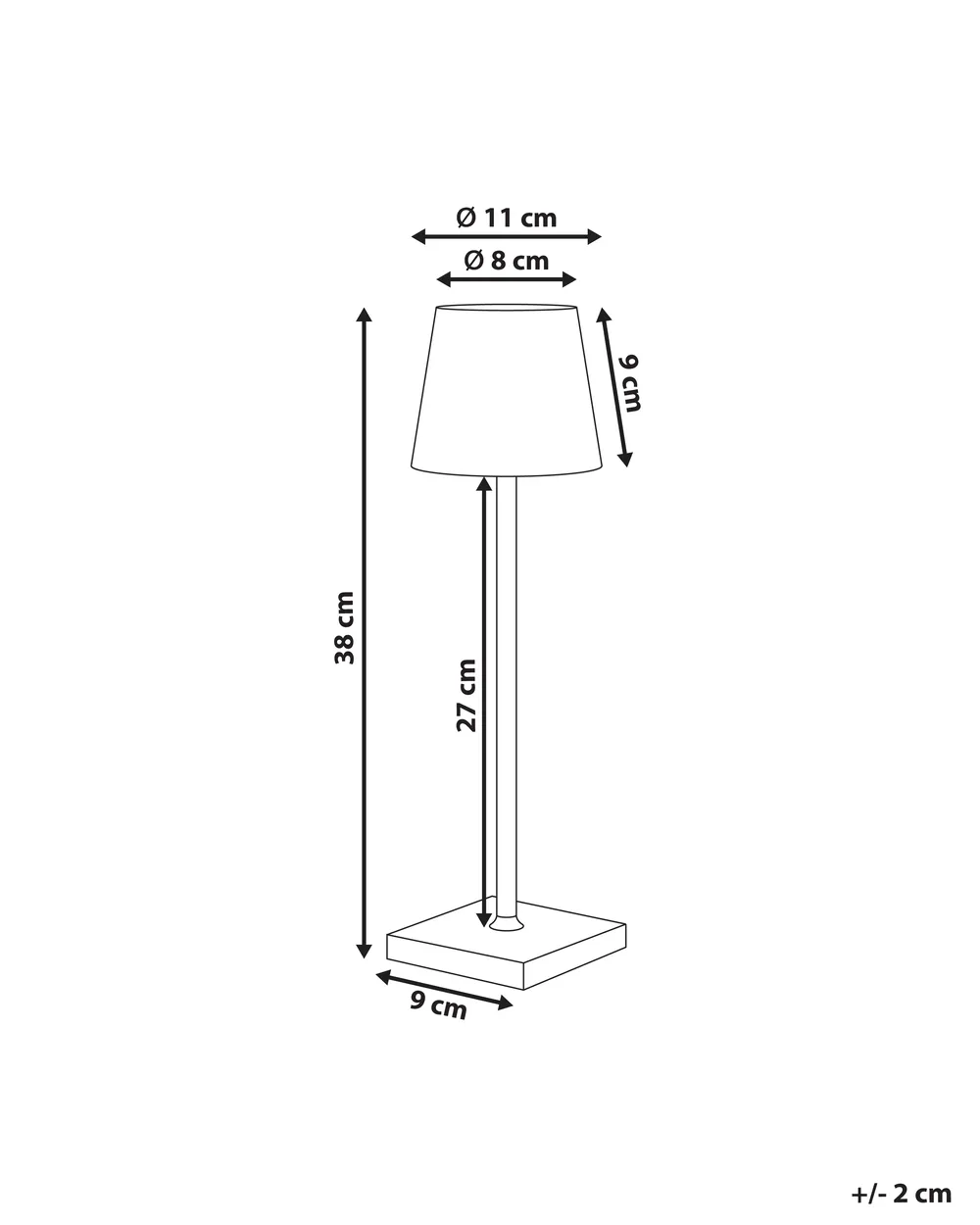 Lampada da tavolo senza fili a LED ABARO con dimmer Metallo Oro_1041969