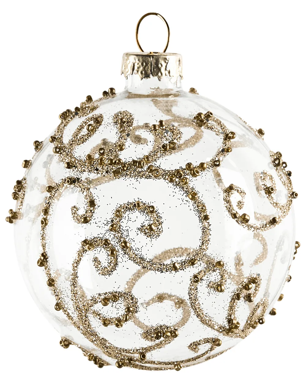 Set of 35 Baubles ICEDROP Glass Blue/ Gold_1028541