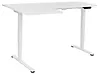 Electric Adjustable Corner Desk DESTINES 160 cm x 109 cm White Left Hand