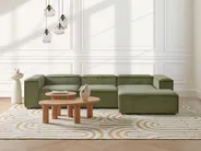 Modular Corner Sofa 4 Seater ARDAL Corduroy Green Left Hand_947345