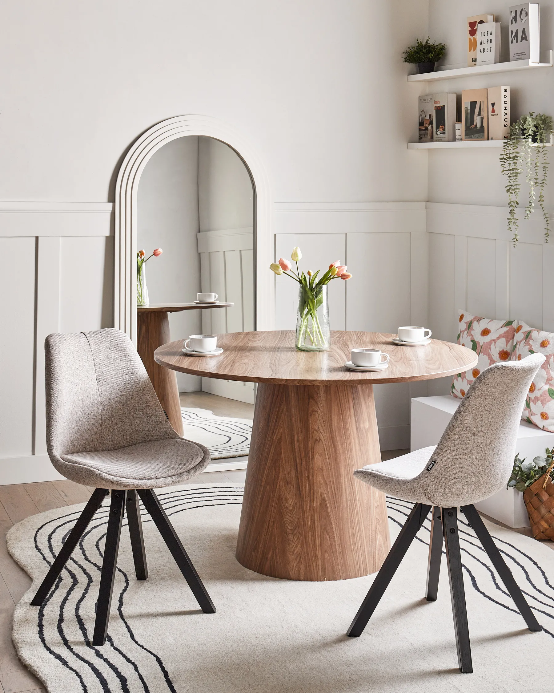 Set of 2 Dining Chairs HEDLEY Fabric Beige_999075