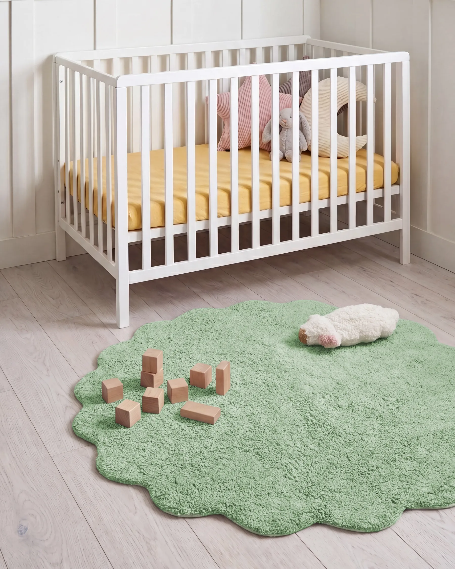 Tappeto per bambini ANEGUNDI  Verde ø 120 cm Cotone con cuscino_1135029
