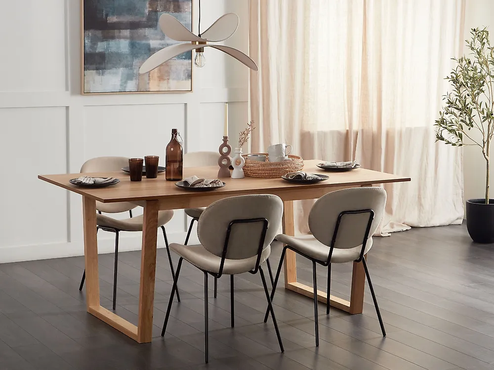Dining Table CAMDEN Light Ash Wood 180 cm 95 cm_1183796