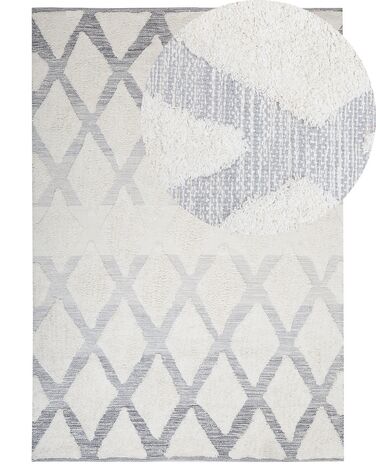 Bavlnený koberec 140 x 200 cm béžová/sivá PENDIK