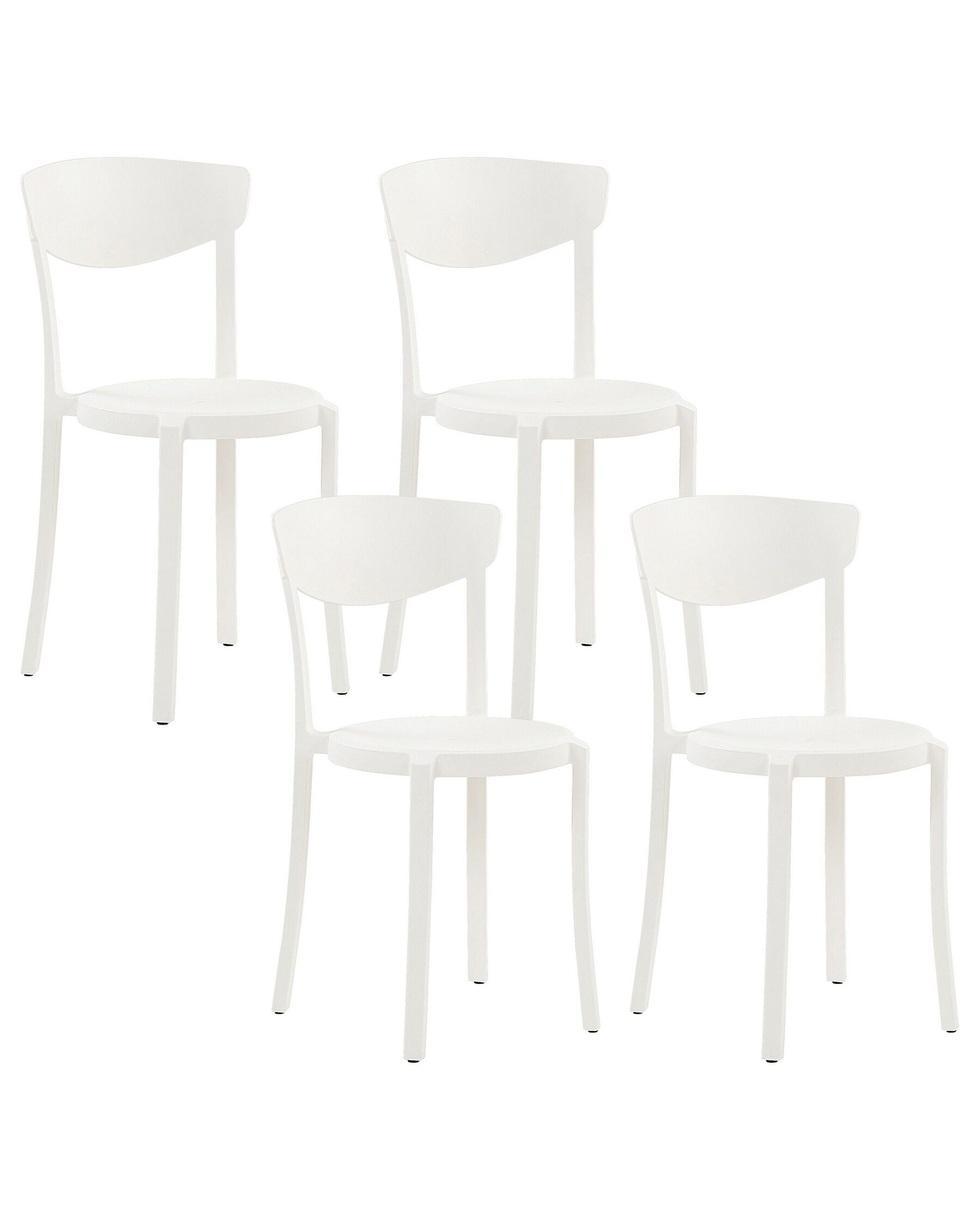 Zestaw 4 krzeseł do jadalni biały VIESTE_809172
