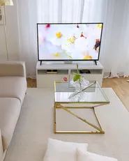 Side Table BEVERLY Glass Gold_977550