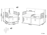 Garden Sofa Set 4 Seater ERICHE Light Beige_978022