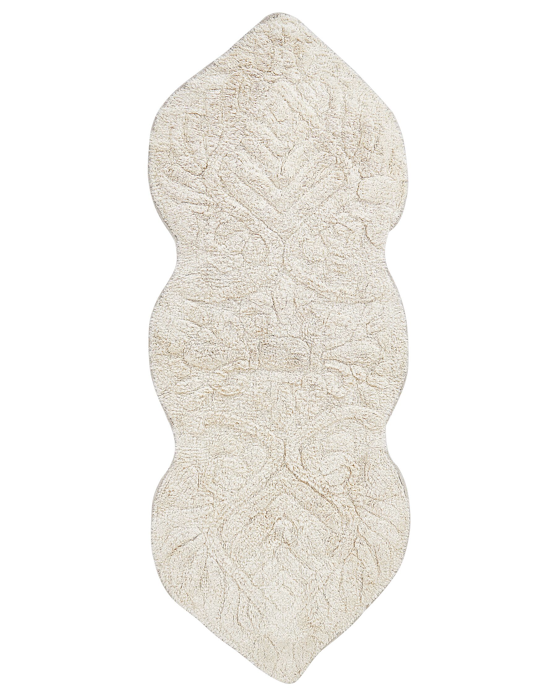 Bavlnená kúpeľňová predložka 150 x 60 cm béžová CANBAR_905470