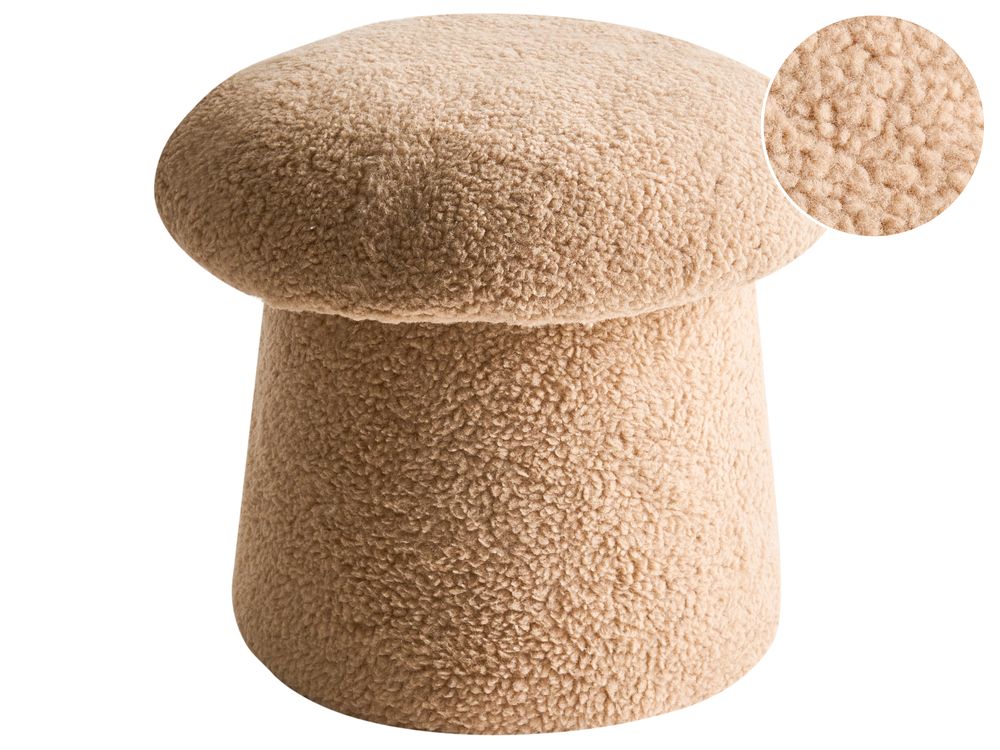 Sittpuff EUFAULA Bouclé Beige