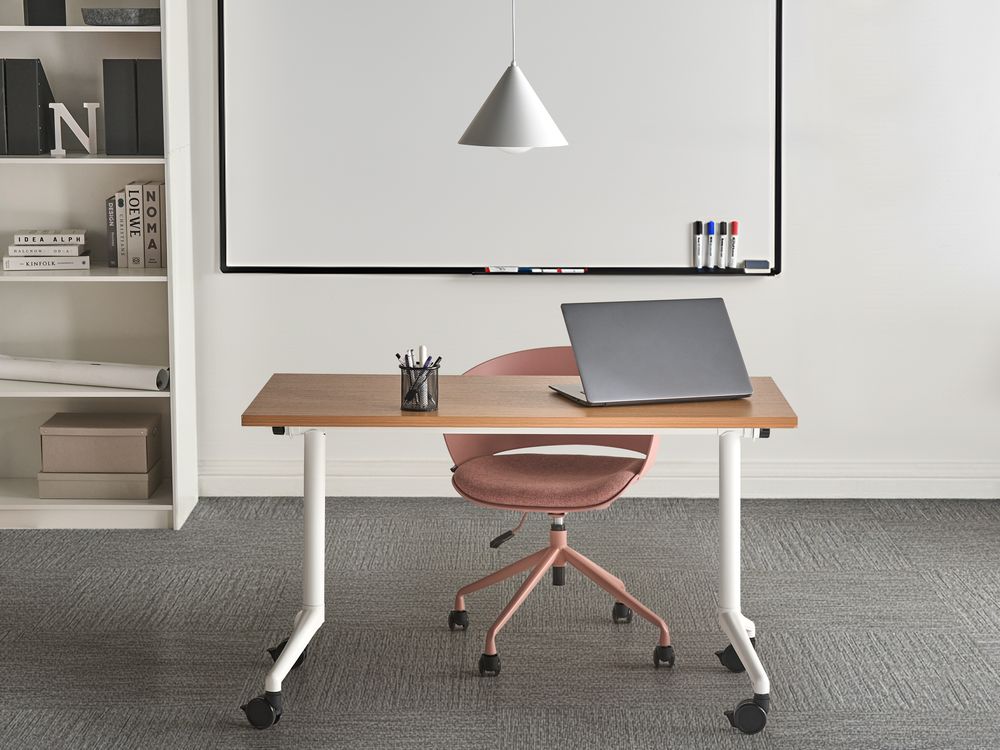 Foldable Office Desk CAVI 120 cm x 60 cm Brown