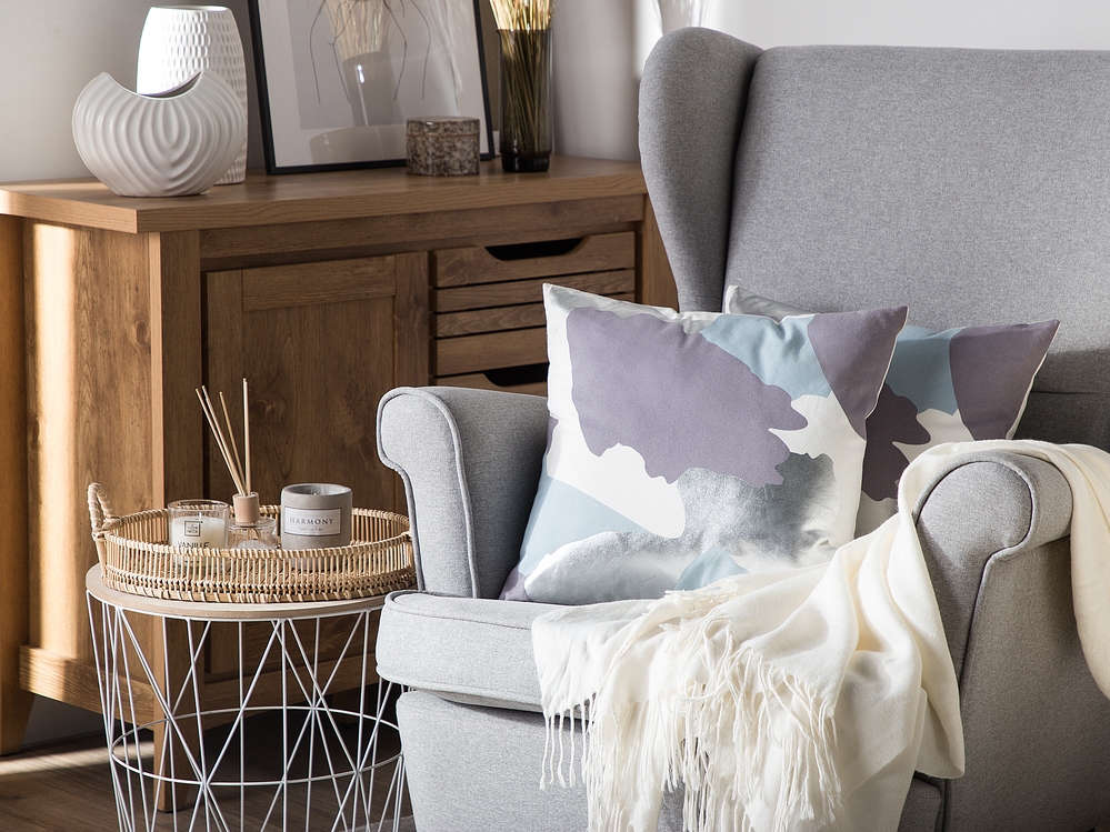 Purple and silver pillows sale