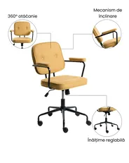 Scaun de birou PAWNEE Galben_1070562