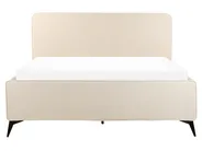 Bed Corduroy VALOGNES 160 x 200 cm (EU King Size) Light Beige_876564