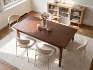 Extending Dining Table DELMAS Dark Ash Wood 160/200 cm 90 cm_1101100