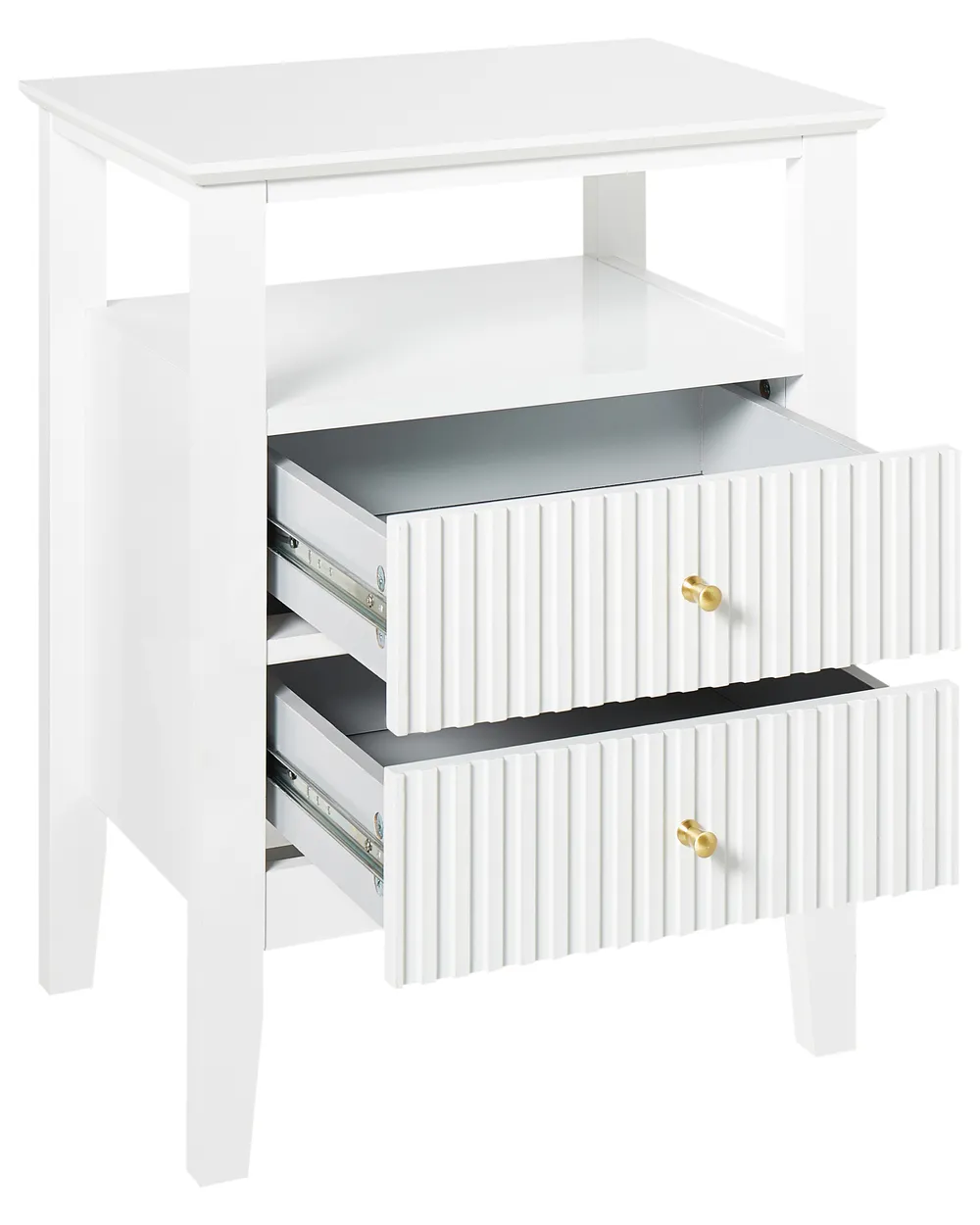 EUGAD Set van 2 nachtkastjes, wit, nachtkastje met 3 laden in hoogglans, modern nachtkastje voor boxspringbed, bijzettafel, opbergtafel voor slaapkamer en woonkamer, 40 x 35 x 62 cm EUGAD Set van 2 nachtkastjes, wit, nachtkastje met 3 laden in hoogglans, modern nachtkastje voor boxspringbed, bijzettafel, opbergtafel voor slaapkamer en woonkamer, 40 x 35 x 62 cm
