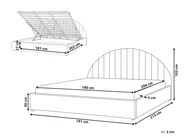 Ottoman Bed CHADENET Boucle Off-White 180 x 200 cm (EU Super King)_942209