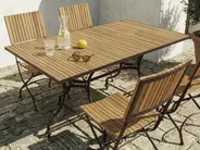 Garden Dining Table LASCARI 160 cm 90 cm Acacia Wood Light Brown_1101709