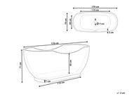 Freestanding Bathtub BAYLEY 1700 x 770 mm White_717587