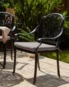Set of 4 Garden Chairs Black ANCONA_806901