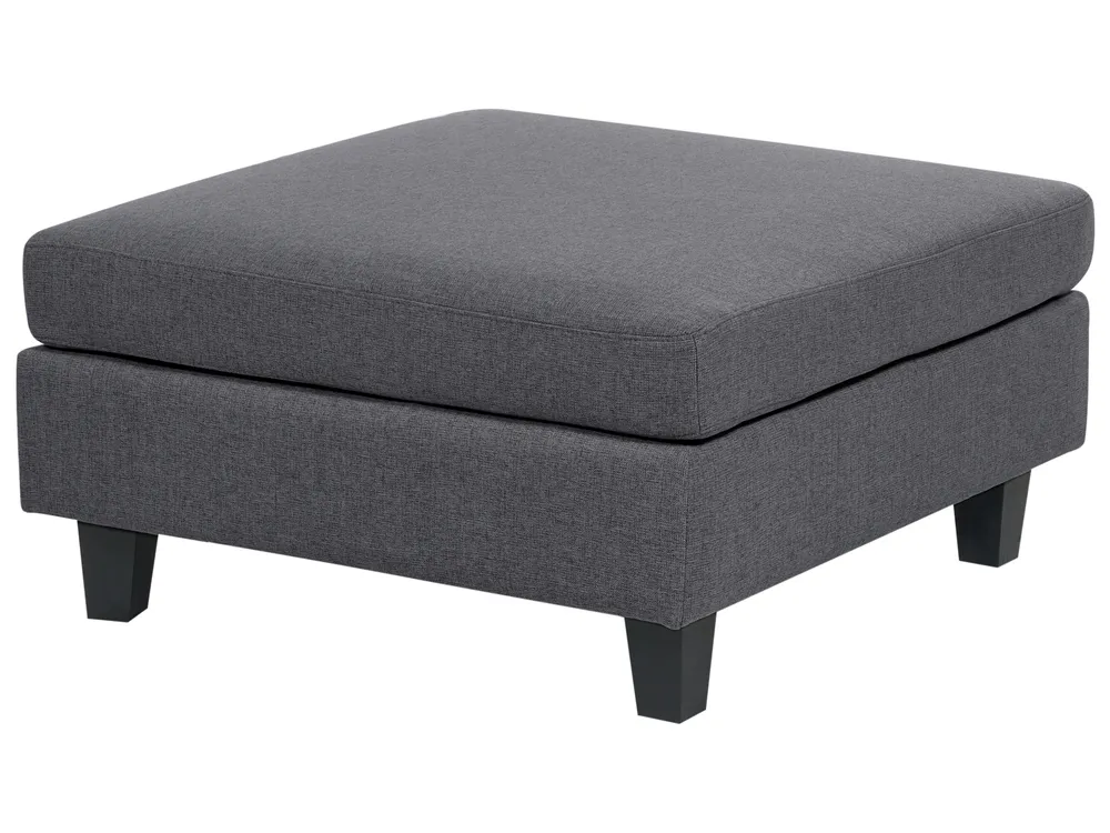 Modular Sofa 3 Seater UNSTAD with Ottoman Fabric Dark Grey_893564