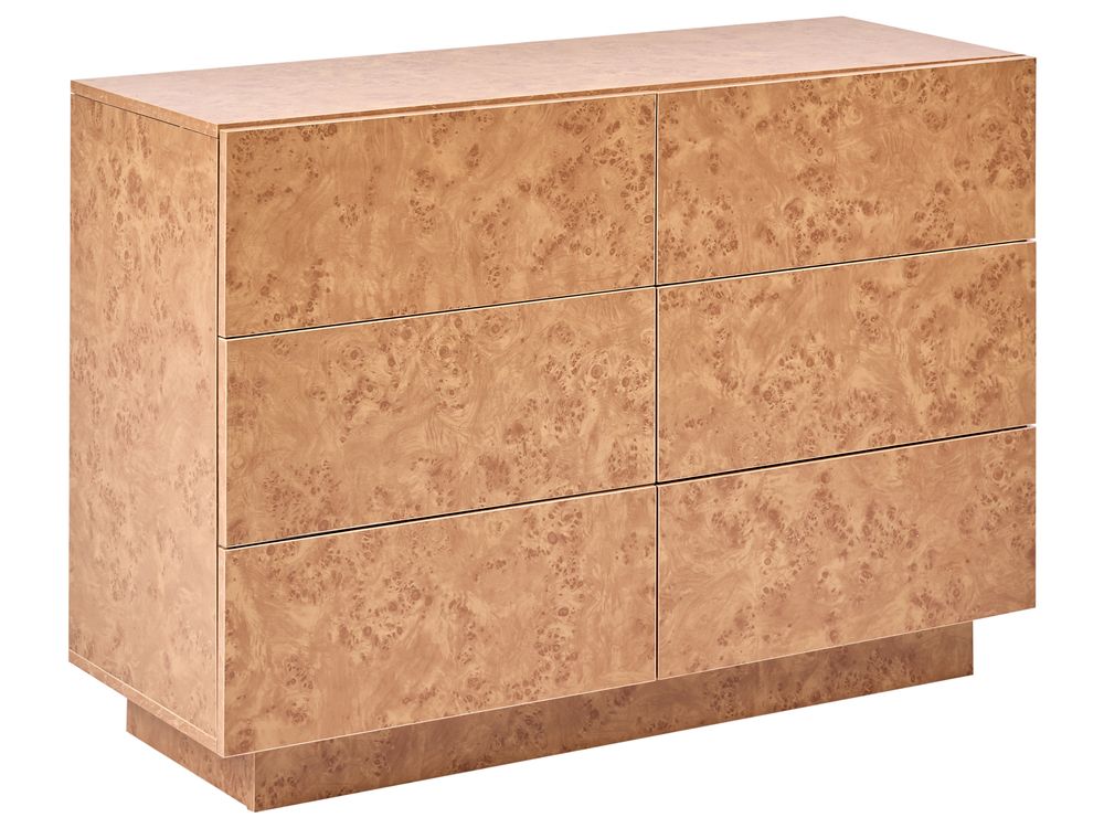 Komoda 6 szuflad WOODEND Efekt czeczoty