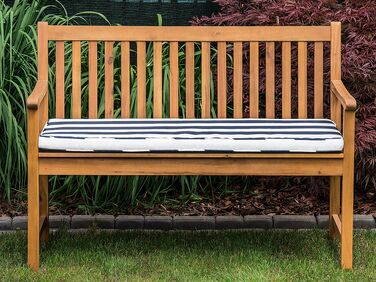 Bench Seat Pad Cushion 112 x 54 cm Blue and White VIVARA 