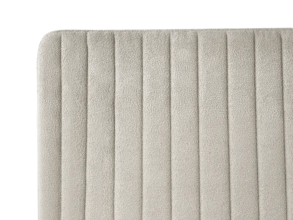 Letto Bouclé LUNAN 120 x 200 cm Beige_1025648