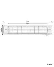 Wall Mounted Infrared Patio Heater BROMO 2000 W Silver_815759
